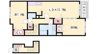 メゾンプラージュⅡの物件間取画像